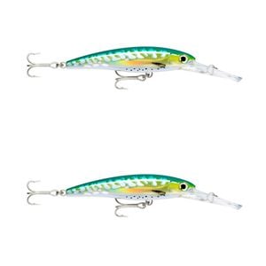 2x Rapala 18cm X Rap Magnum 40 Deep Diving Trolling Lures - Shark Mackerel UV