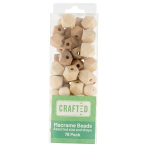 Crafted Assorted Macrame Beads - 78 Pack