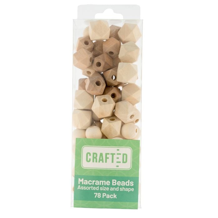 Crafted Assorted Macrame Beads - 78 Pack