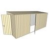 Build-a-Shed 1.5 x 4.5 x 2m Single Hinged Skillion Shed with Hinged Side Door - Cream