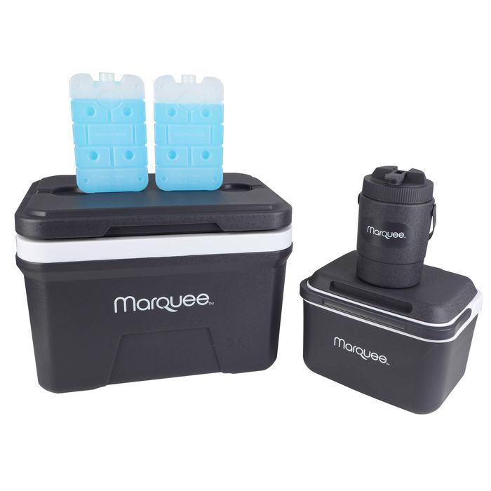 Marquee 5 Piece Hard Cooler And Ice Brick Set
