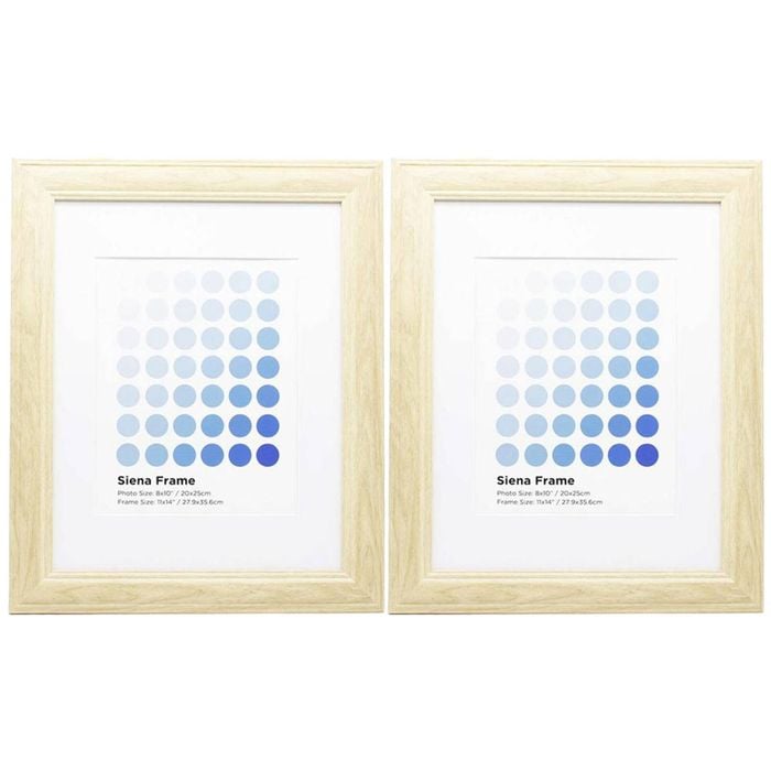 2PK Braz Siena Image Photo Document Display Frame 27.9x35.6cm Beech
