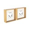 Nicola Spring 3d Deep Box Photo Frames - 8 X 8" With 4 X 4" Mount - Light Wood - Pack Of 2