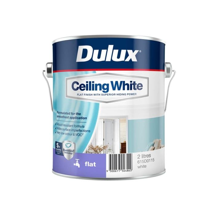 Dulux 2L White Flat Ceiling Paint