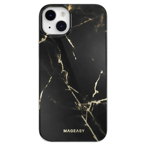 Mageasy Marble Case (MagSafe) For iPhone 14 Plus - Black