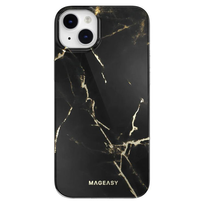 Mageasy Marble Case (MagSafe) For iPhone 14 Plus - Black