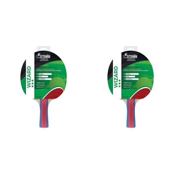 2PK Formula Sports Wizard Table Tennis Game Bat 3 Star