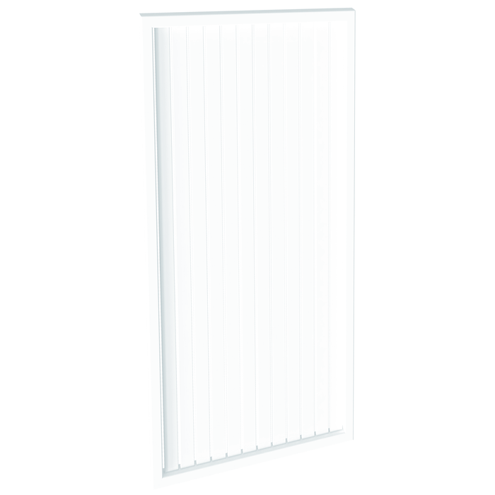 ProtectorAl 300-1000W X 1001-2000H Pearl White Aluminium Welded Slat Panel Vertical 9mm Gap