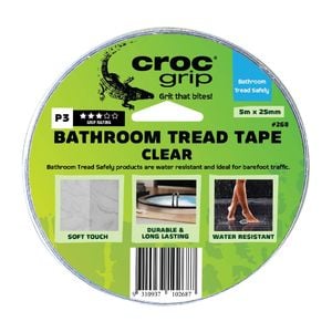 Croc Grip 25mm x 5m Clear Bathroom Tread Tape