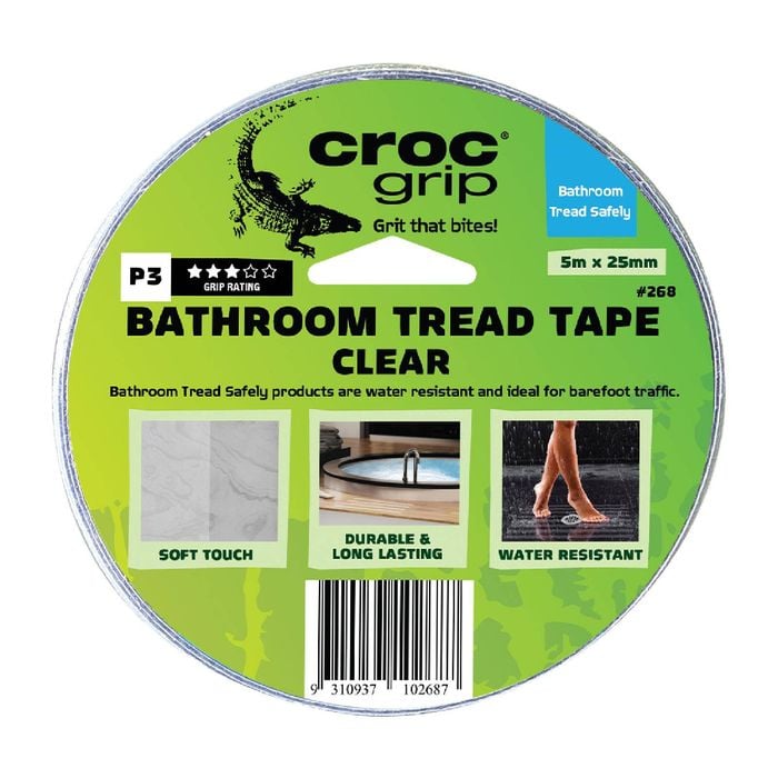 Croc Grip 25mm x 5m Clear Bathroom Tread Tape