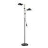 Cla Lighting Tettu Adjustable Height Swivel Head Floor Lamp Sand Black 2 Heads