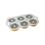 Nordic Ware Brilliance Bundtlette Muffin Pan 6 Cup Gold