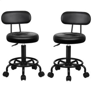 ALFORDSON Salon Stools All Black 2X