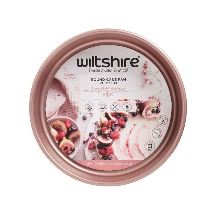 Wiltshire Rose Gold Non Stick Round Cake Pan 20cm