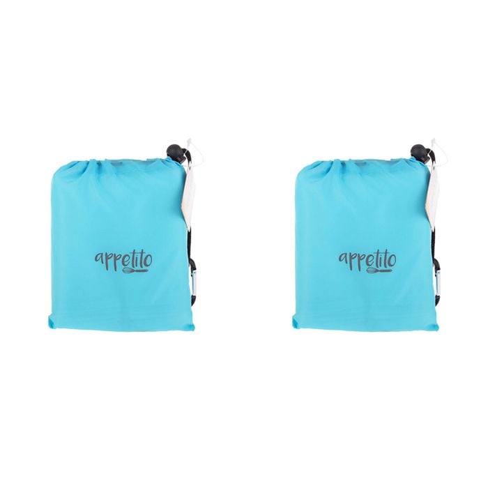 2x 8pc Appetito Mesh Produce Bag Food Storage w/ Pouch Assorted