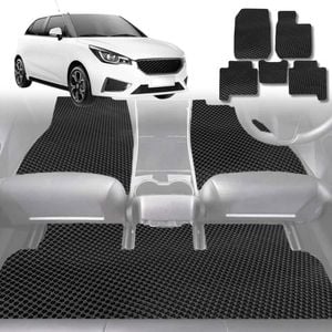 6D Diamond Car Floor Mats for MG 3 2011-Current-Full Set-Black-Outback GT