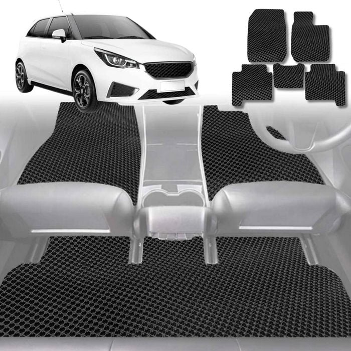 6D Diamond Car Floor Mats for MG 3 2011-Current-Full Set-Black-Outback GT