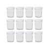 Argon Tableware 250ml Glass Jam Jars With Airtight White Lids - Set Of 12 Empty Screw Top Kitchen Storage Preserving Jar