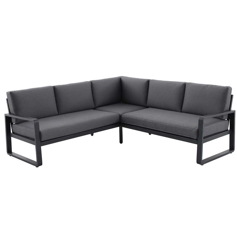 Cordoba Aluminium Charcoal Corner Lounge Mimosa