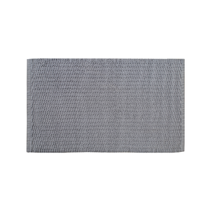Softouch 800 x 500mm Grey Rib Twill Bath Mat