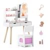 Costway Kid Makeup Vanity Desk Set Dressing Table & Chair White