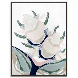 Artist Lane "Banksia Elements No. 5  " by Ani Ipradjian - 76x102cm Black Framed Canvas