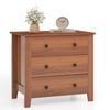 Costway 3-Drawer Side Table Chest of Drawers Storage Cabinet