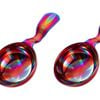 Anygleam Red Rainbow 2pcs Kichen Stainless Steel Sauce Dish Mini Tray Dipping Bowl