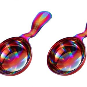 Anygleam Red Rainbow 2pcs Kichen Stainless Steel Sauce Dish Mini Tray Dipping Bowl
