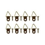 Everhang 6kg Brass Plated Picture Framing Triangles - 8 Pack