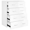 vidaXL Sideboard with 4 Drawers Cupboard Storage Cabinet High Gloss White