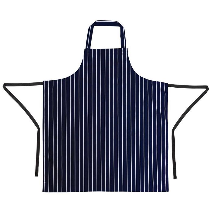 Whites Bib Apron Butchers Stripe Blue/white Xl Professional Catering Kitchen Wear