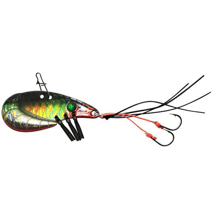 Profishent Vixen Blade 39mm Fishing Lure Olive Silver Red