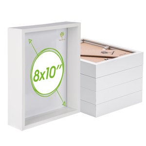Nicola Spring 3d Deep Box Photo Frames - 8 X 10" - Pack Of 5
