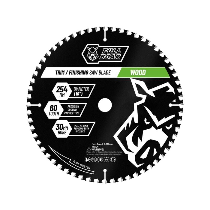 Full Boar 254mm 60T Trade Series Mitre Saw Blade Bunnings Australia