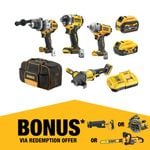 DeWALT 18V/54V XR Mixed Voltage 4 Piece Combo Kit - 5.0Ah/6.0Ah DCZ407P1T1-XE