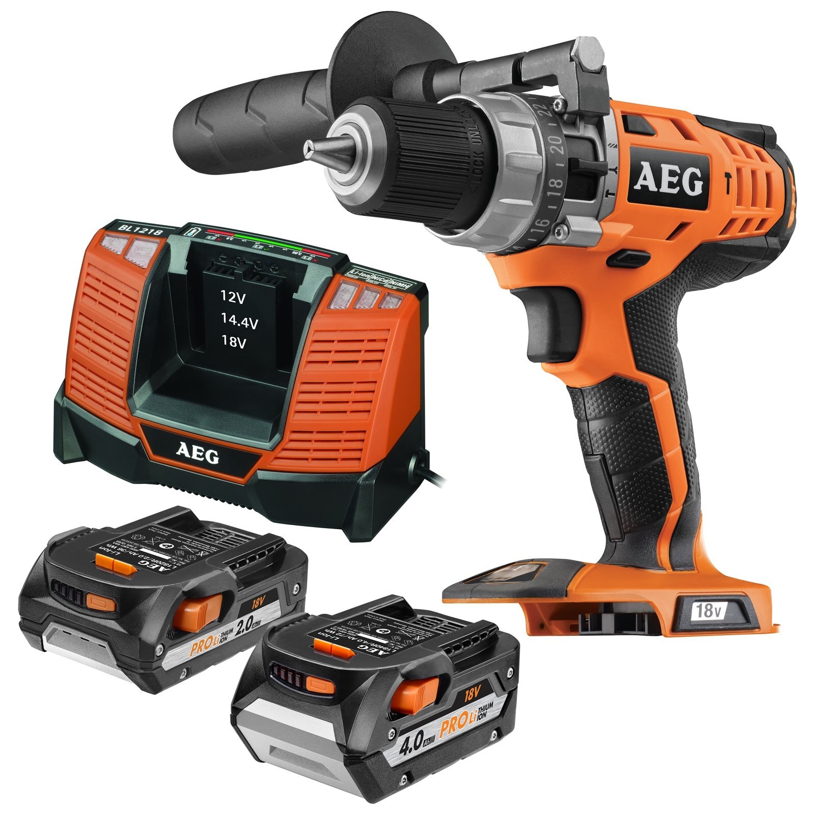 AEG 18V Hammer Drill Kit with 2 Batteries product image