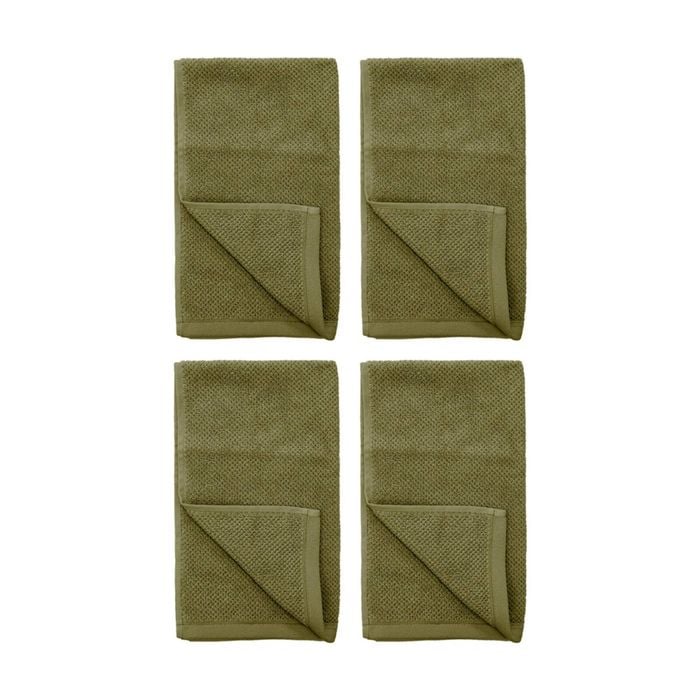 4PK Bambury Angove 600gsm Soft Absorbent Cotton Hand Towel 40x70cm Green
