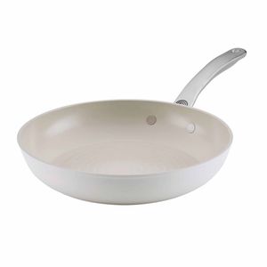 Circulon Halo With LaserDefense(TM) Ceramic Nonstick Induction 25cm Skillet Pearl White
