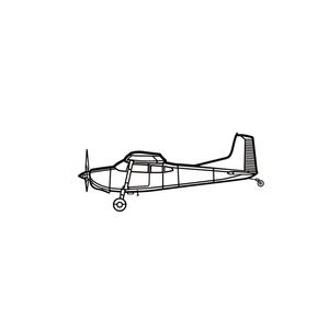 Ignite Laser Cessna A185F Skywagon - Four-Seat Utility Aircraft Silhouette Metal Wall Art Rustic Metal 47 inch - 120 cm