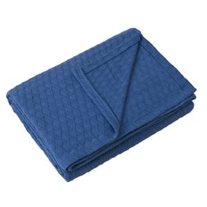 Onkaparinga Heirloom Bamboo Cotton Blanket SB/DB Blue