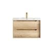 Attica Baia 750mm Natural Oak Vanity With Ceramic Top
