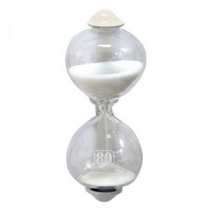 Dulton Magnetic Sandglass Kitchen Timer Ivory 3 Minutes