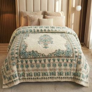 Renee Taylor Soft Heavy Weight Printed Zendal Acrylic Mink Blanket 220x240cm