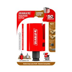 Diablo 1-3/4” Demo Demon Carbide Teeth Rough-In Hole Saw