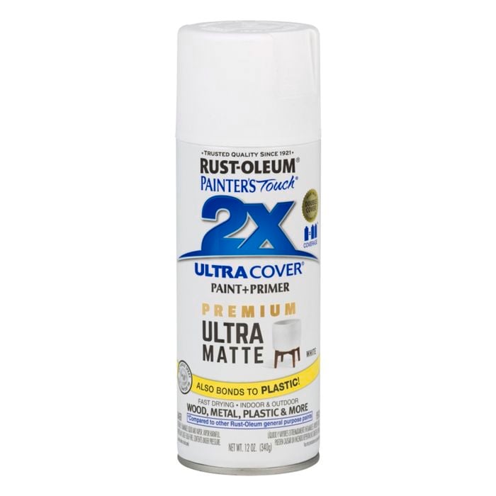Rust-Oleum 2X Ultra Cover Ultra Matt White Spray Paint 340g