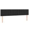 vidaXL LED Headboard Upholstered Bed Header Furniture Black 160 cm Velvet