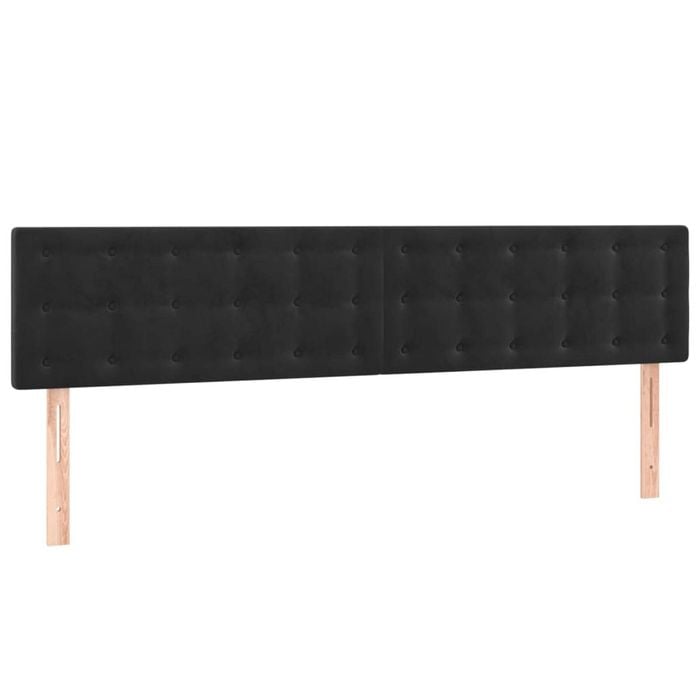 vidaXL LED Headboard Upholstered Bed Header Furniture Black 160 cm Velvet