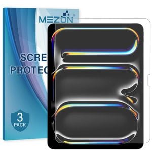 3 Pack MEZON Apple iPad Pro 13" (2024) M4 Ultra Clear Film Screen Protectors