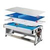 Leaf Living Versa 2026 4-in-1 8ft Convertible Table White Frame Air Hockey Pool Dining Tennis - Blue Felt